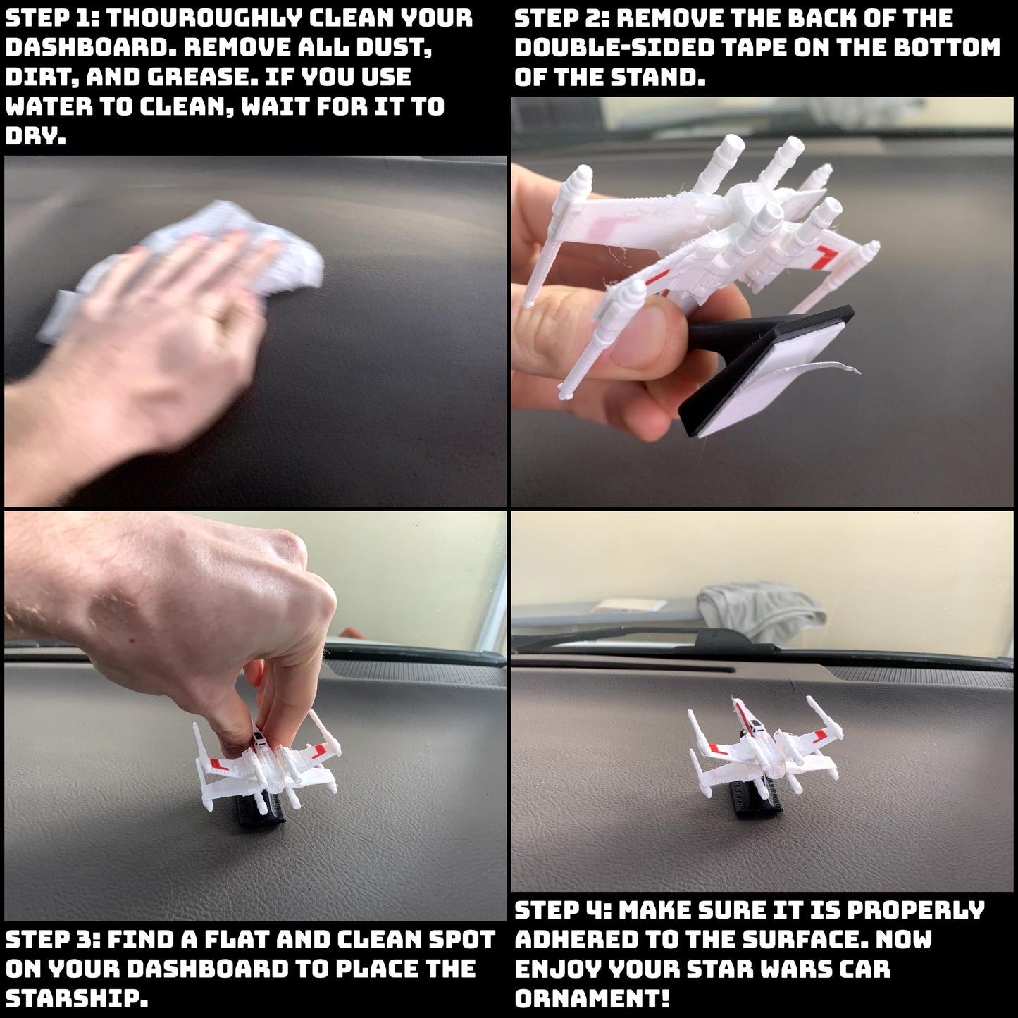 Red Star Destroyer Car Dashboard Drift Ornament