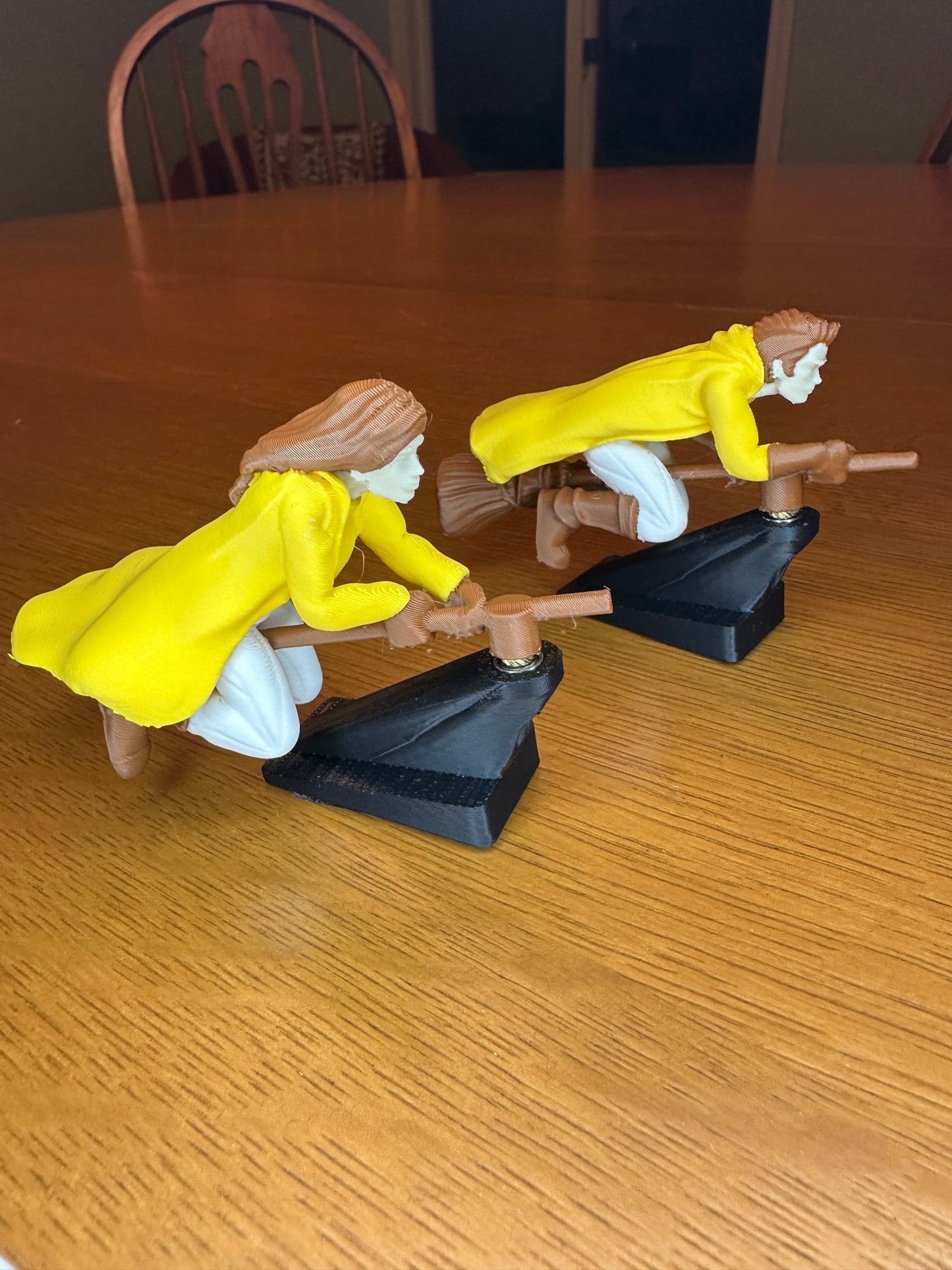 Witch and Wizard Broomstick Dashboard Drift Ornaments - Fantasy Car Decoration