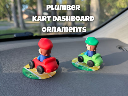 Plumber Kart Dashboard Drift Ornaments