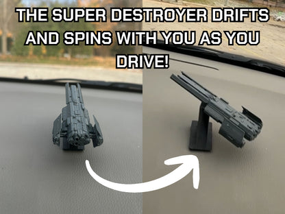 Hell Divers Super Destroyer Dashboard Drift Ornament - Starship Car Decoration