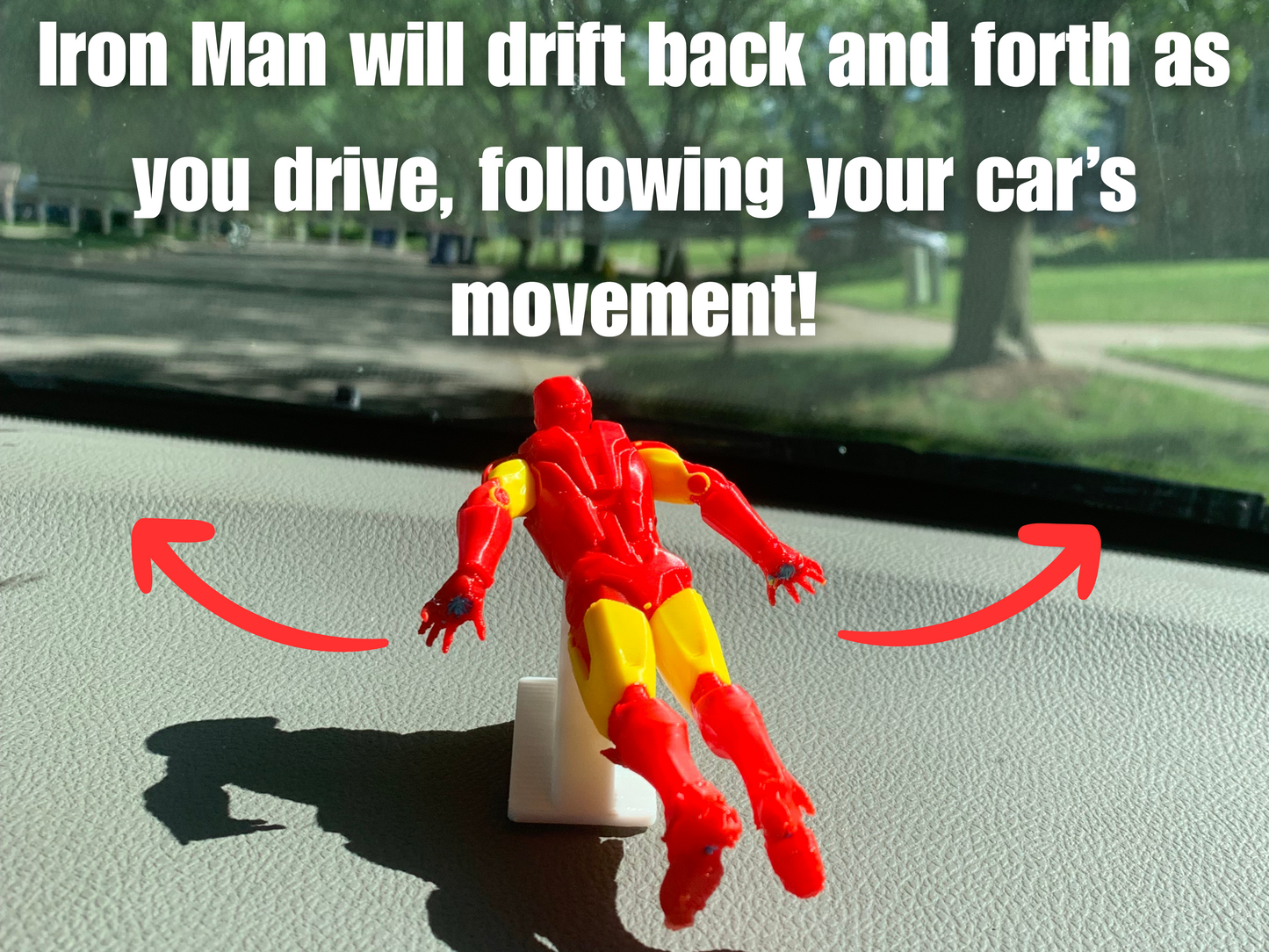 Iron Man Car Dashboard Decoration Ornament -- Drifts and Spins as you Drive!