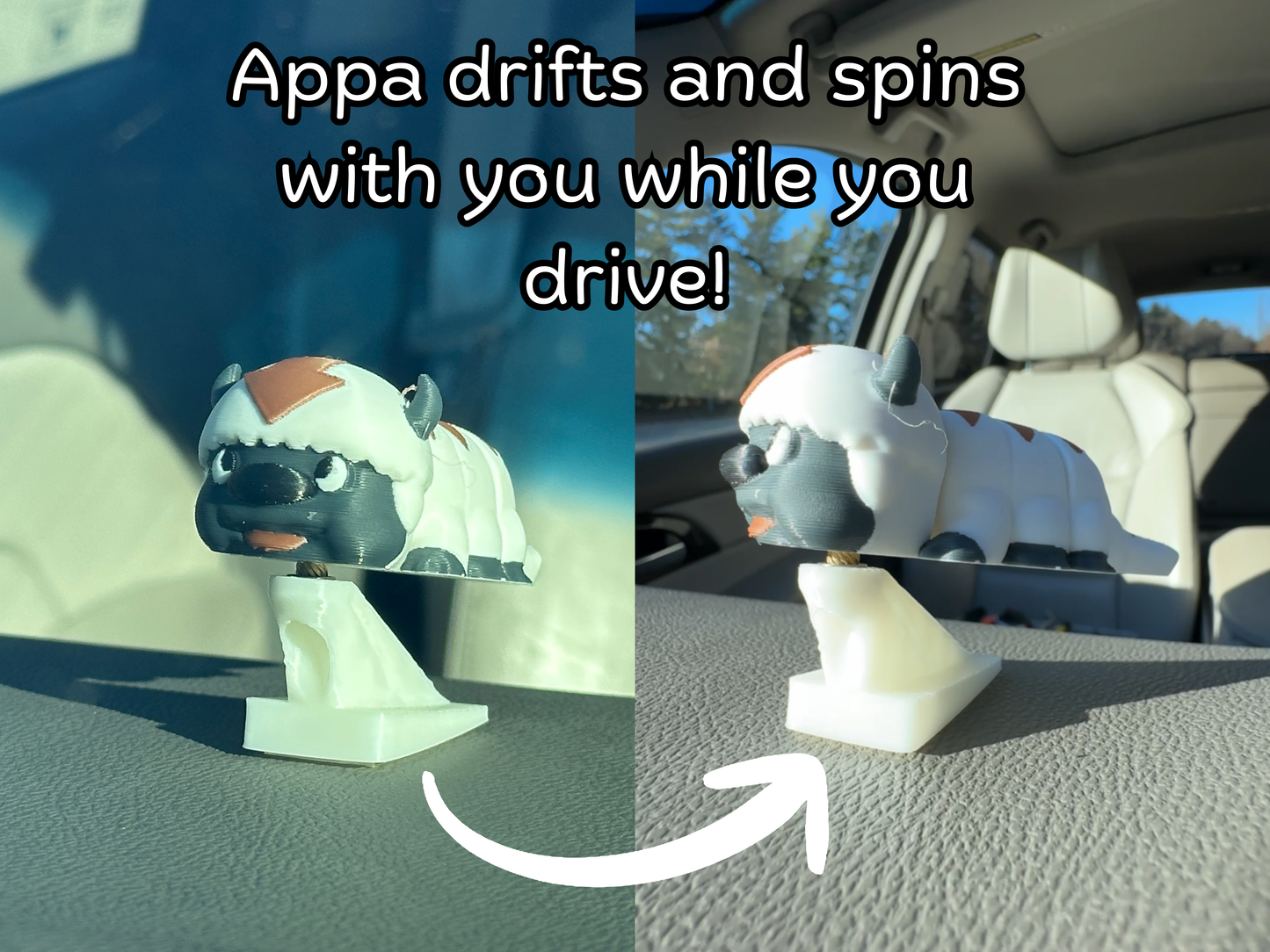 Sky Bison Dashboard Drift Ornament - Avatar Car Decoration