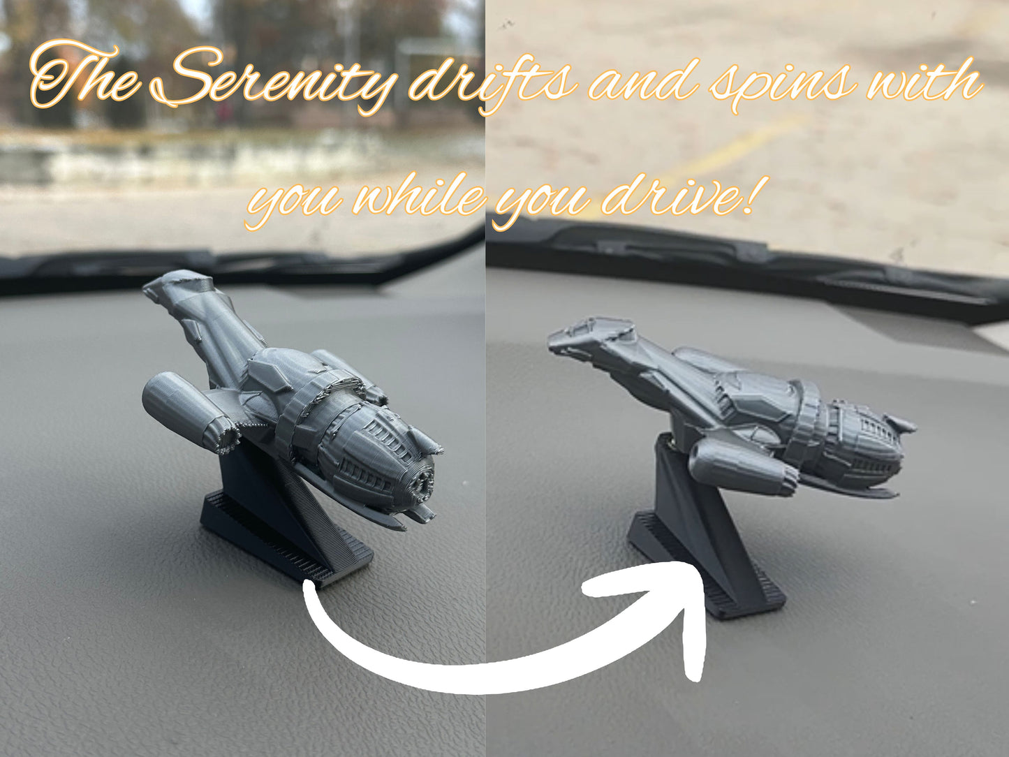 Serenity Dashboard Drift Ornament - Starship Car Decoration