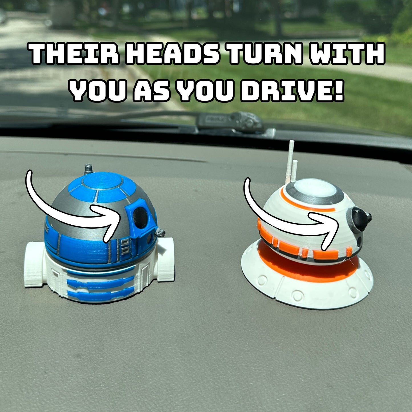 Droid Car Dashboard Companion with Spinning Head