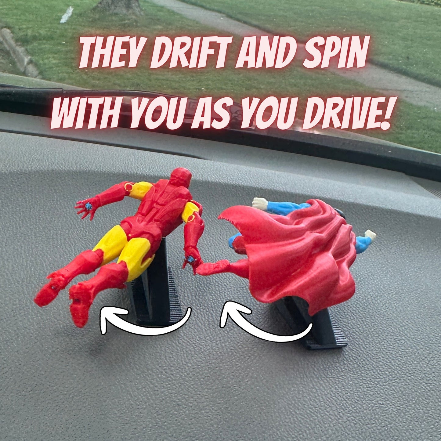 Superhero Dashboard Drift Ornaments