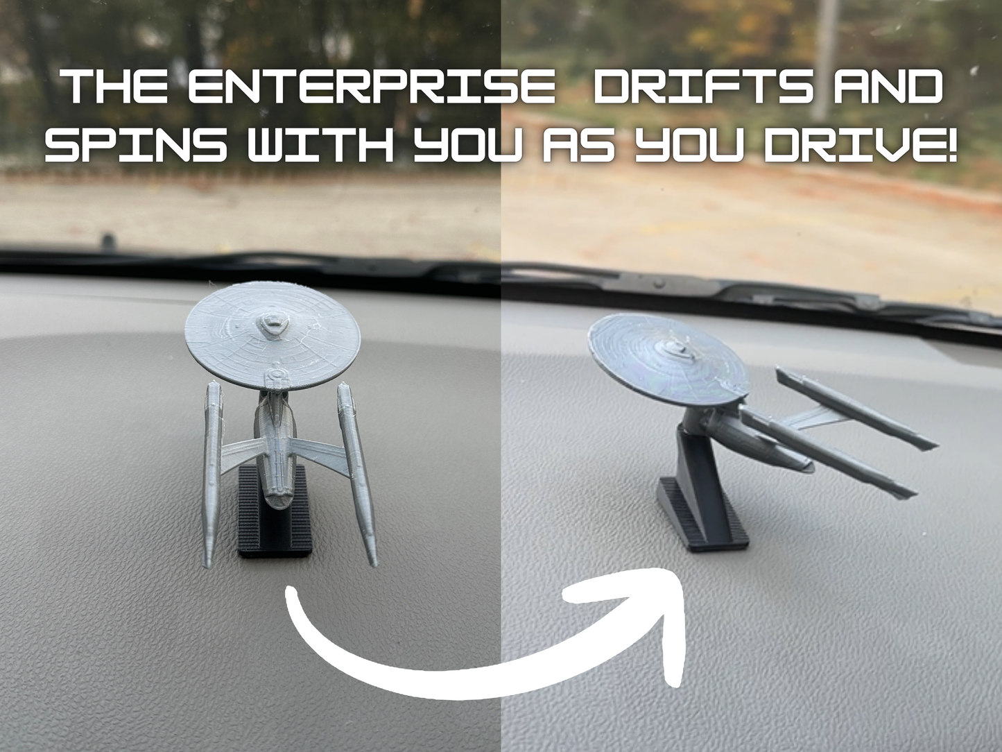 Enterprise Dashboard Drift Ornament - SciFi Car Decoration