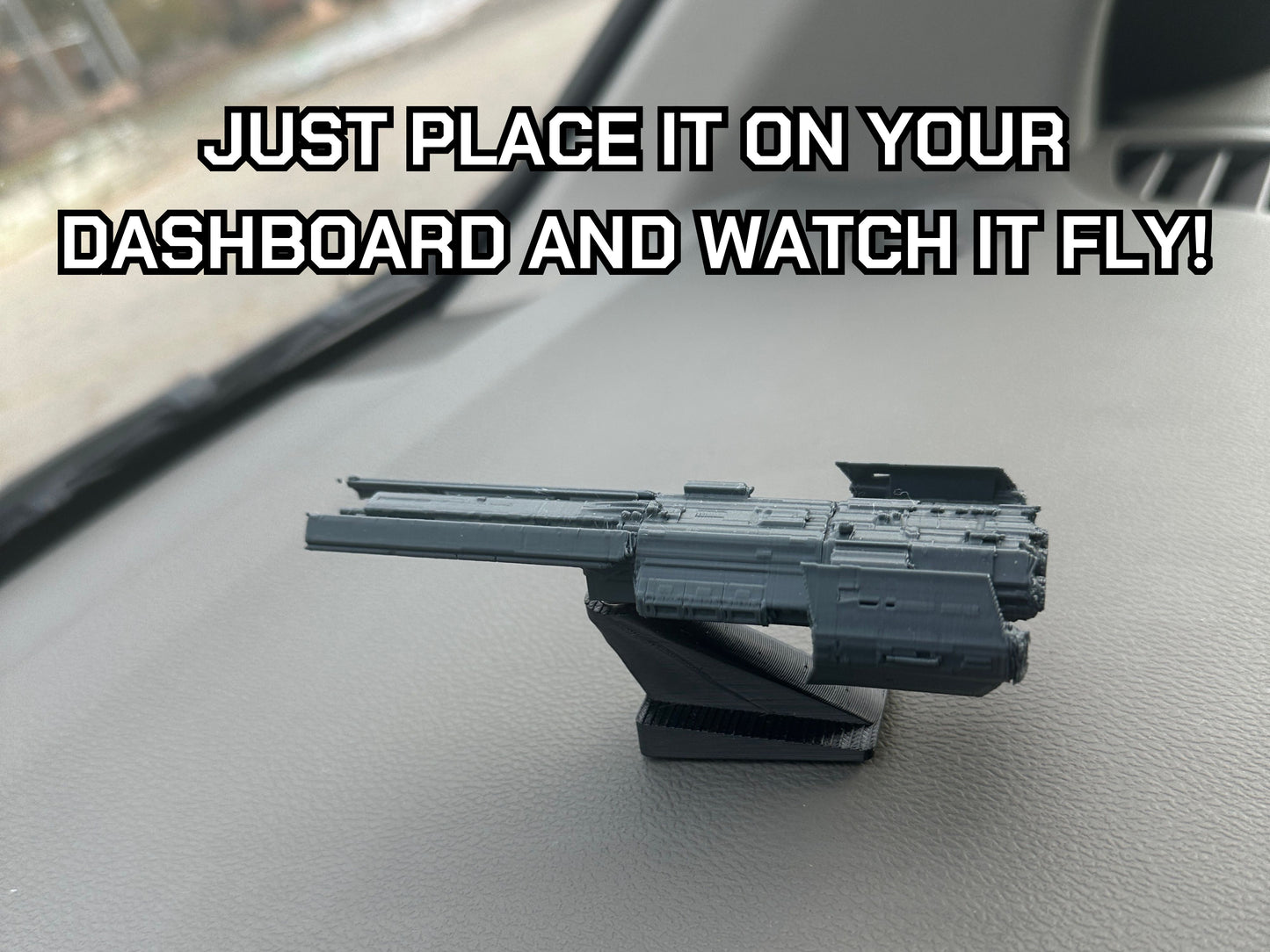 Hell Divers Super Destroyer Dashboard Drift Ornament - Starship Car Decoration