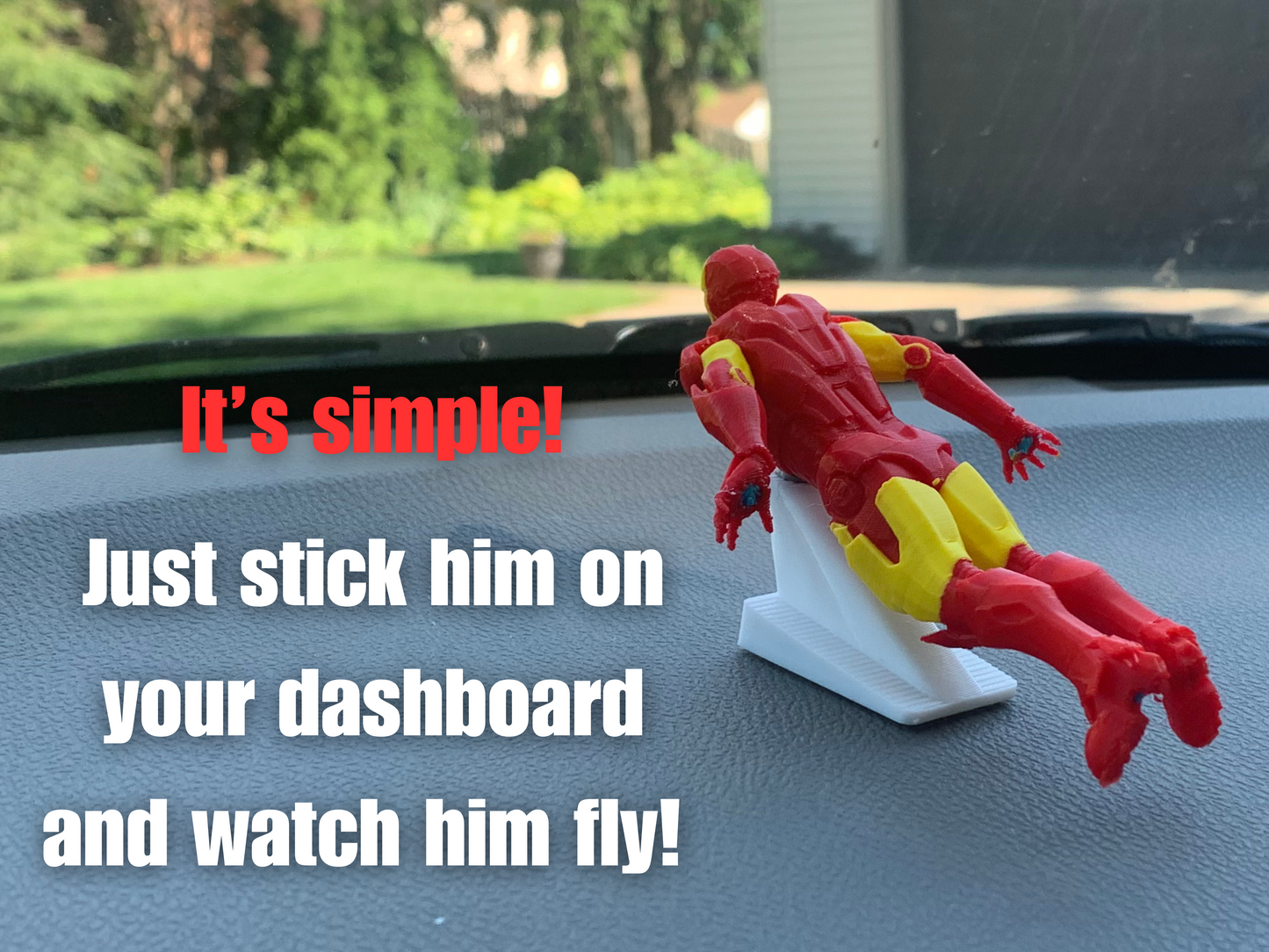 Iron Man Car Dashboard Decoration Ornament -- Drifts and Spins as you Drive!