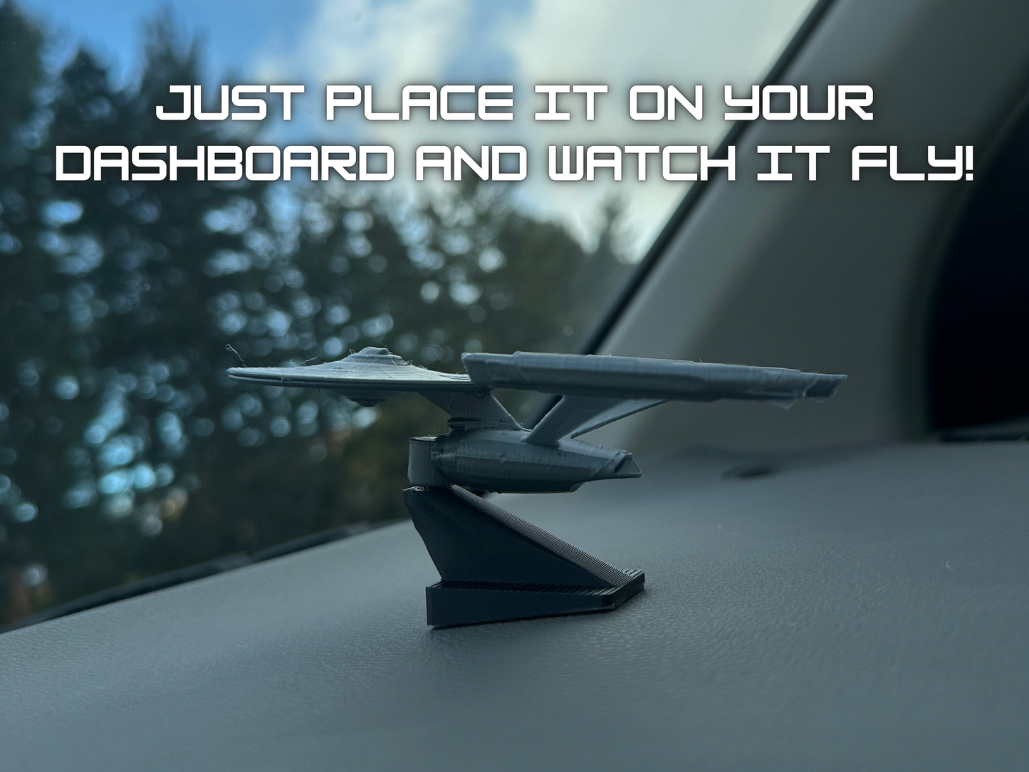 Enterprise Dashboard Drift Ornament - SciFi Car Decoration