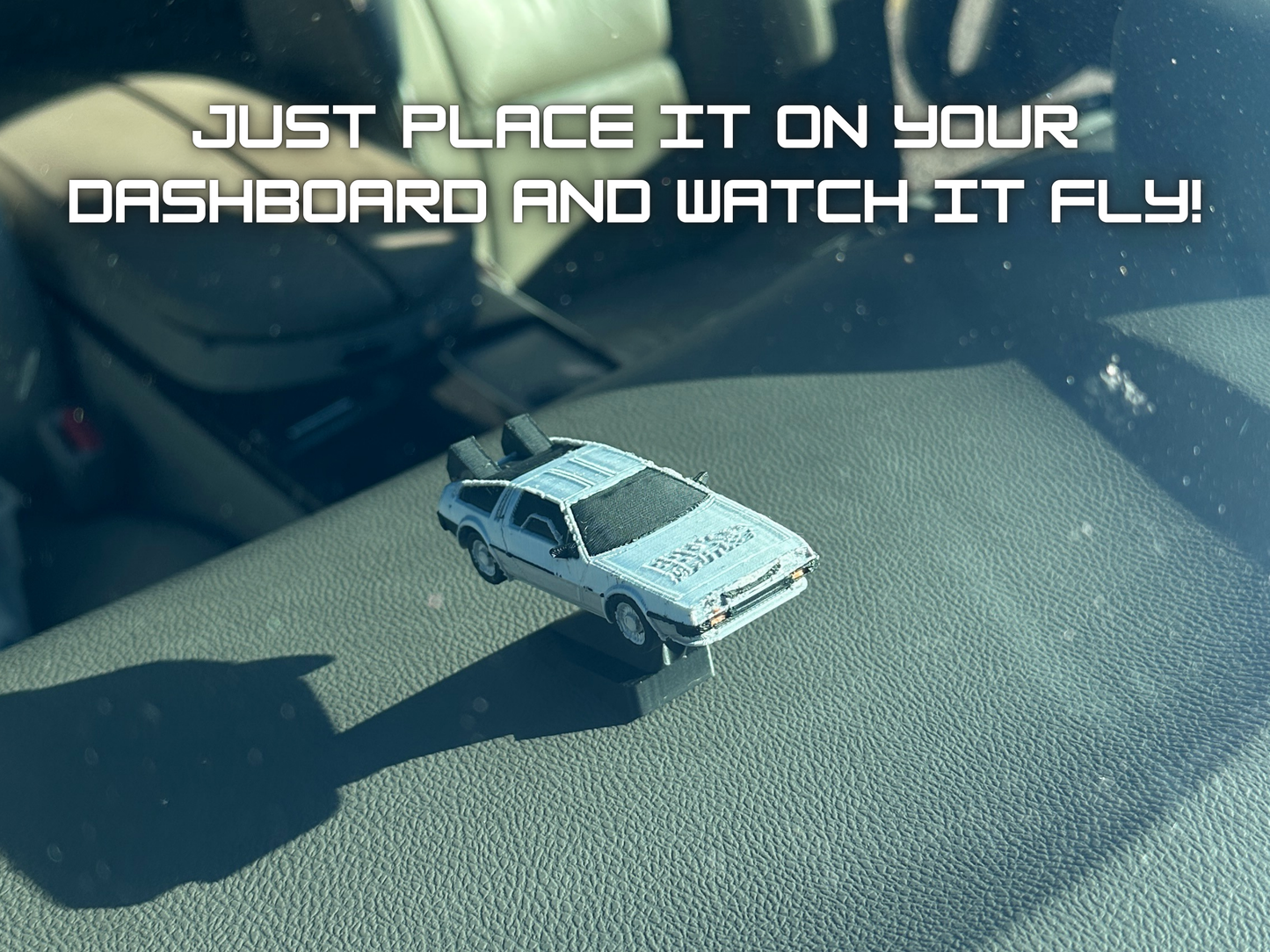 DeLorean Dashboard Drift Ornament - SciFi Car Decoration