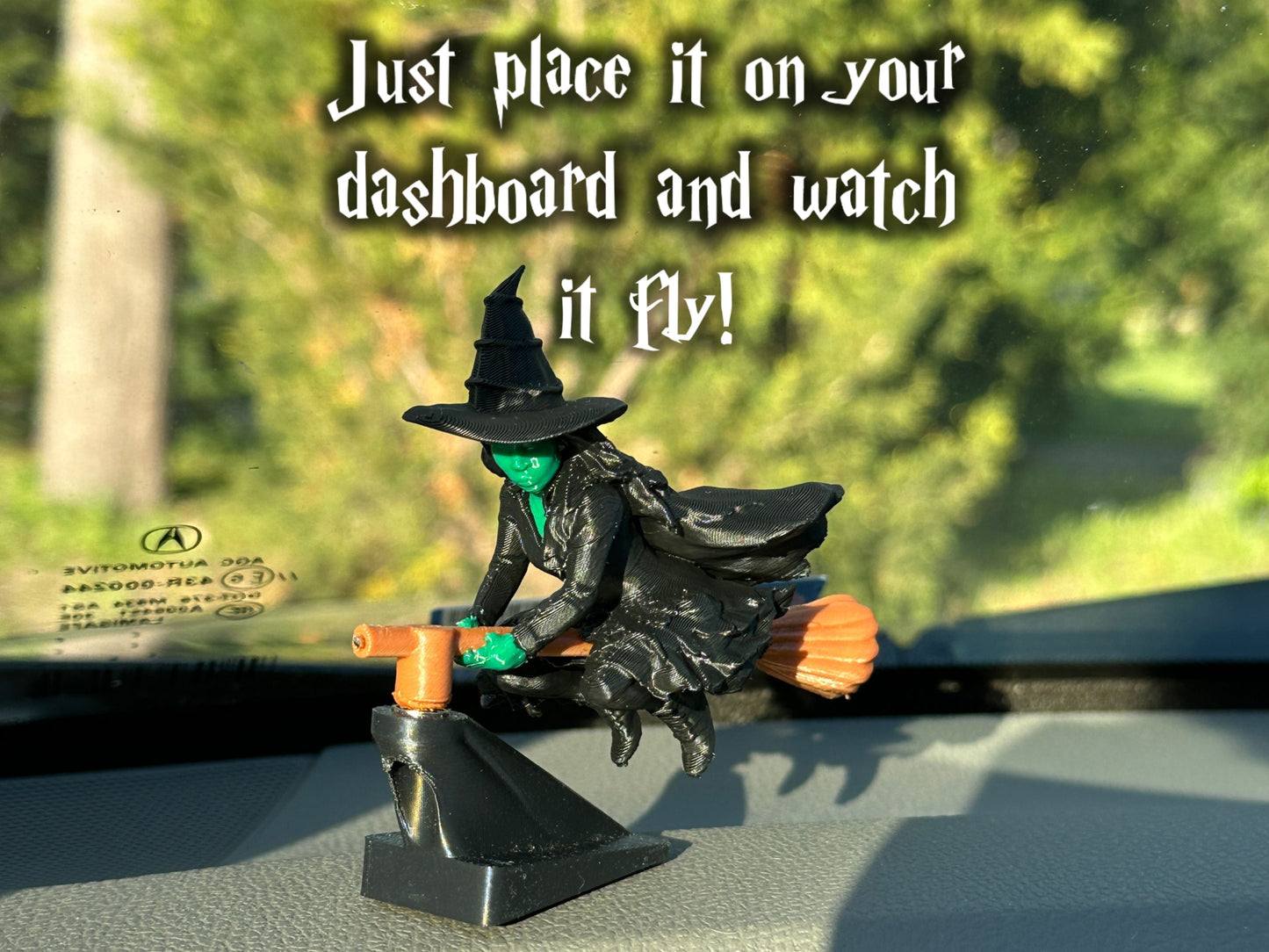 Witch Car Dashboard Drift Ornament