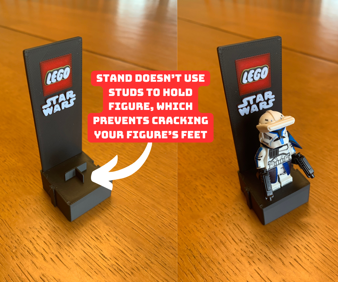 Brick Figure Stand | Connectable and Stackable