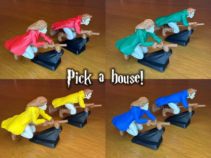 Witch and Wizard Broomstick Dashboard Drift Ornaments - Fantasy Car Decoration