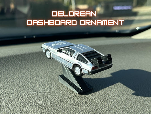 DeLorean Dashboard Drift Ornament - SciFi Car Decoration
