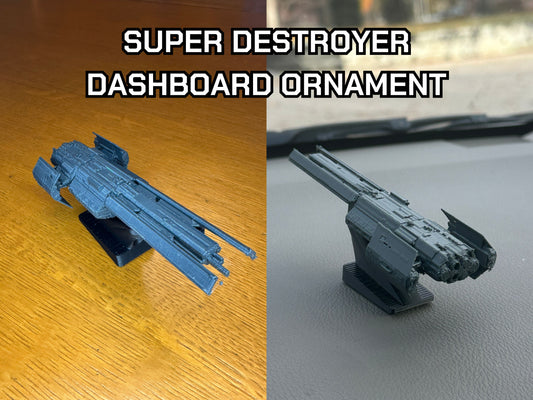 Hell Divers Super Destroyer Dashboard Drift Ornament - Starship Car Decoration
