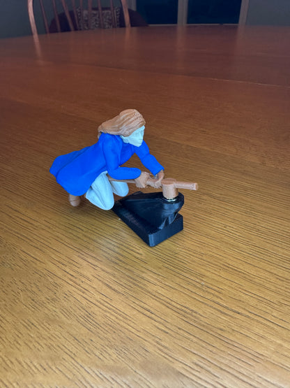 Witch and Wizard Broomstick Dashboard Drift Ornaments - Fantasy Car Decoration