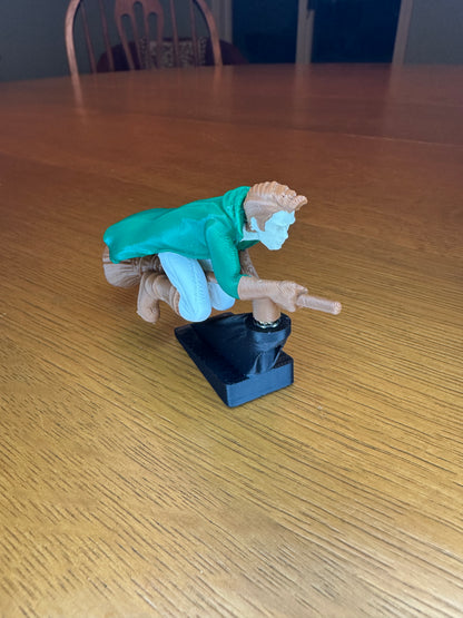 Witch and Wizard Broomstick Dashboard Drift Ornaments - Fantasy Car Decoration