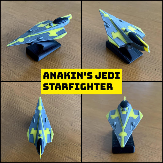 Yellow Starfighter Car Dashboard Drift Ornament