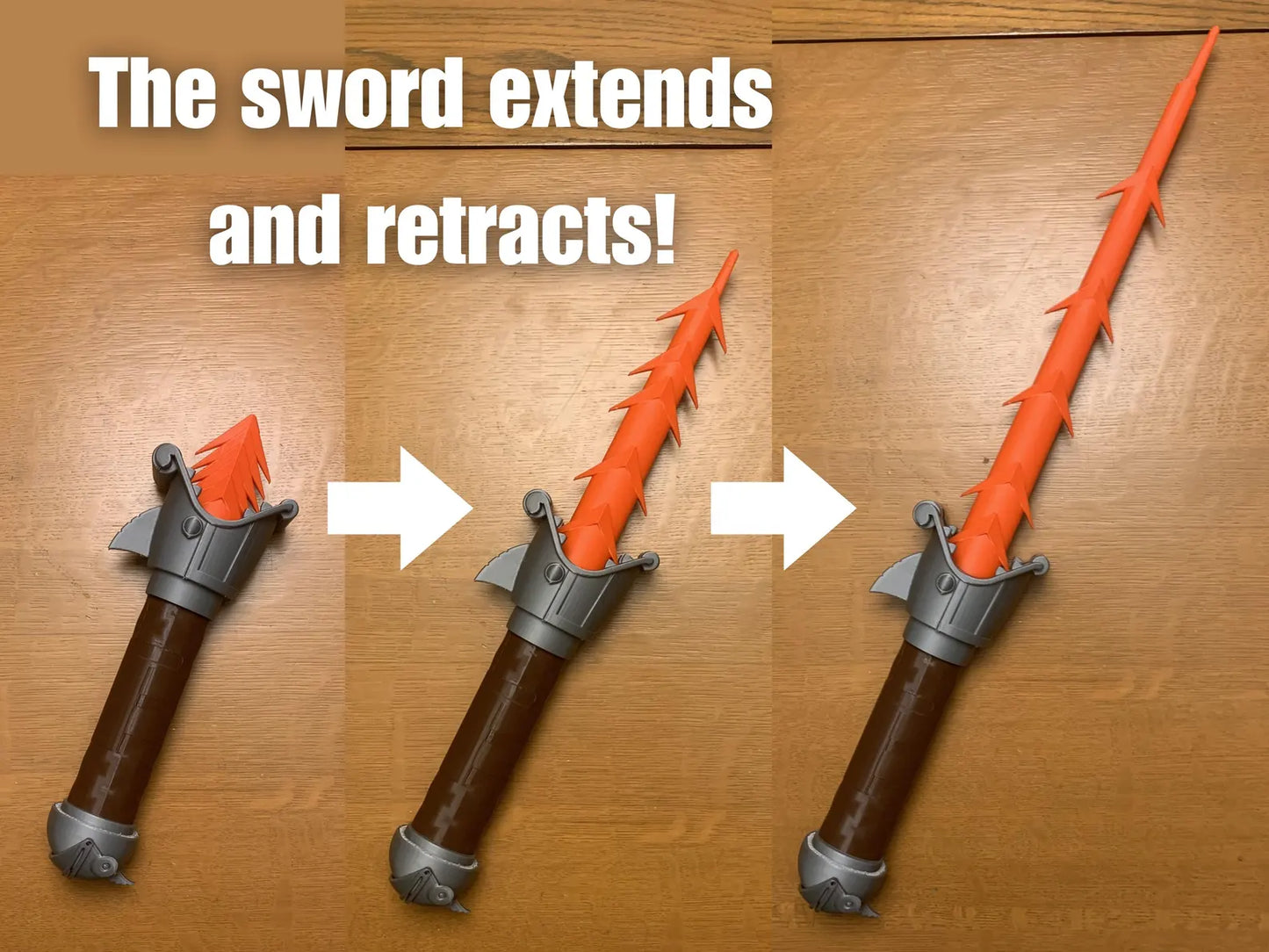 Hiccup Fire Sword from HTTYD | EXTENDABLE and RETRACTABLE