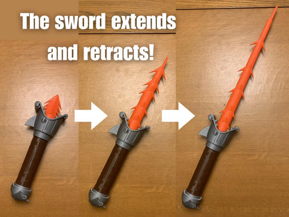 Hiccup Fire Sword from HTTYD | EXTENDABLE and RETRACTABLE