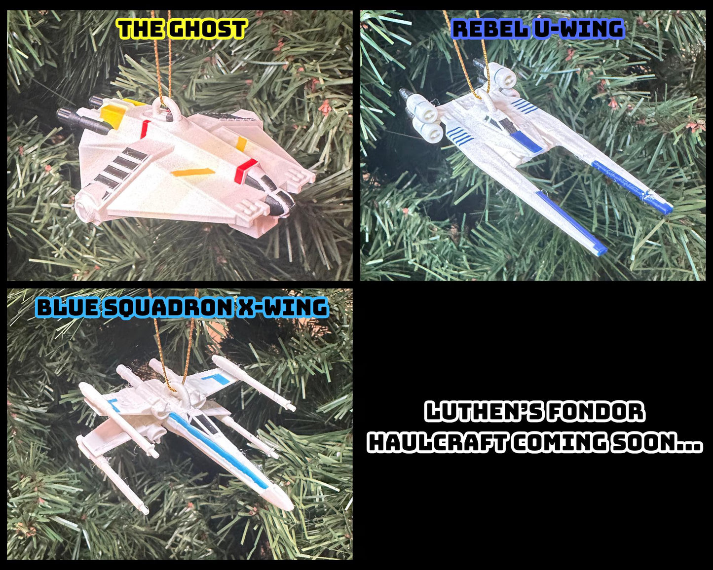 Starship Christmas Ornaments - 27 Different Starships Available