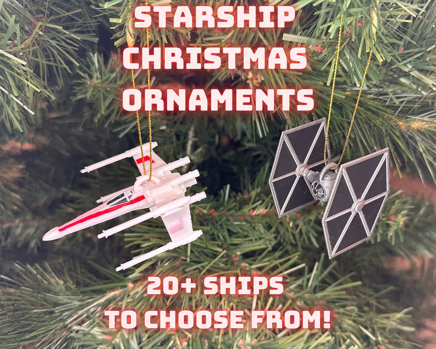 Starship Christmas Ornaments - 27 Different Starships Available