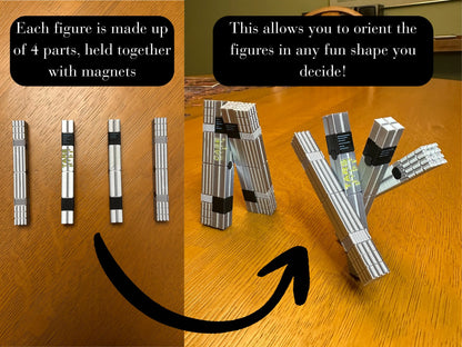 TARS & CASE Figurines – 3D Printed Magnetic Desktop Toys