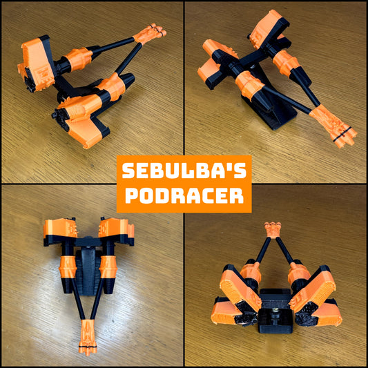 Orange Podracer Car Dashboard Drift Ornament